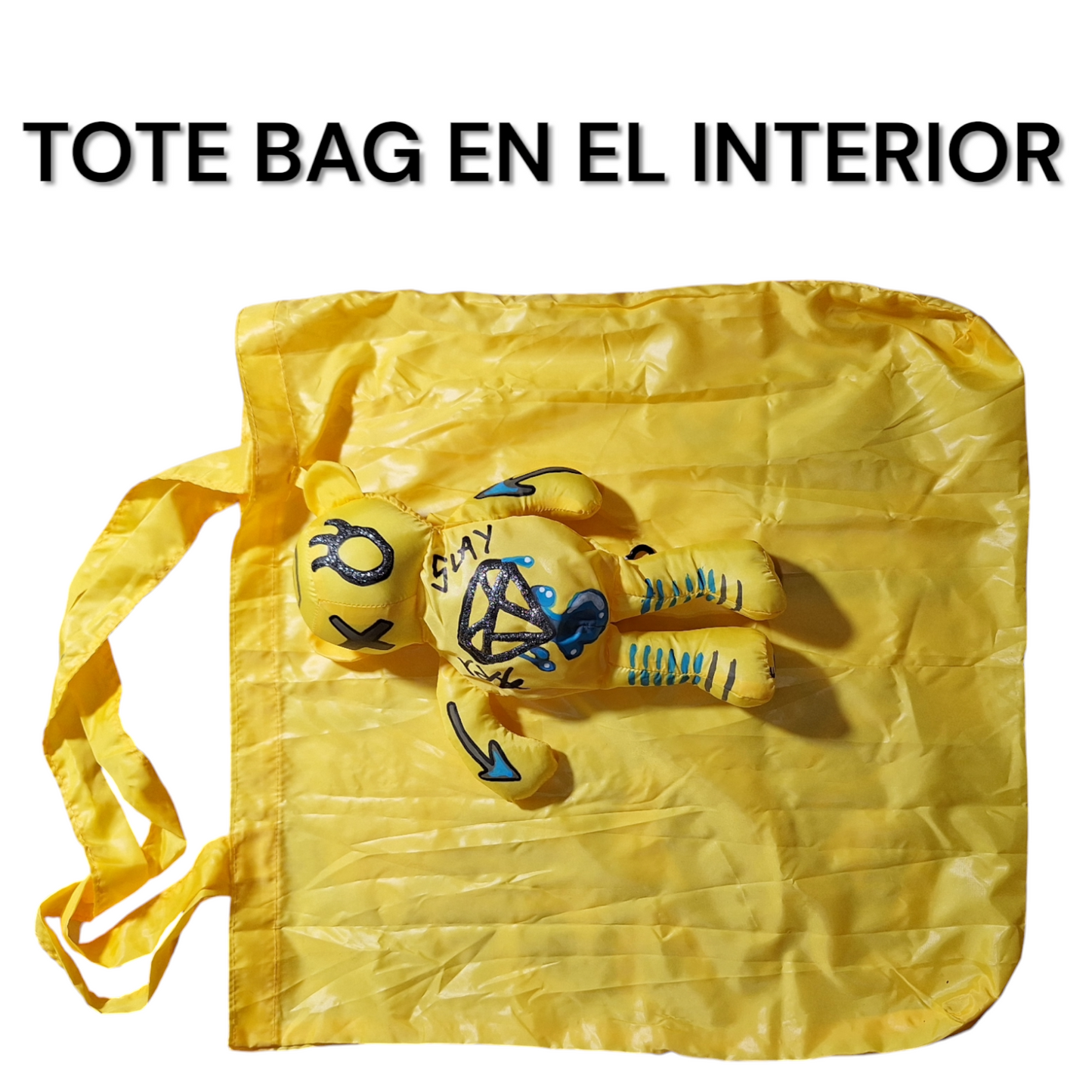 PEZOJOS@ Street Art Custom – Oso Personalizable con Tote Bag Interior