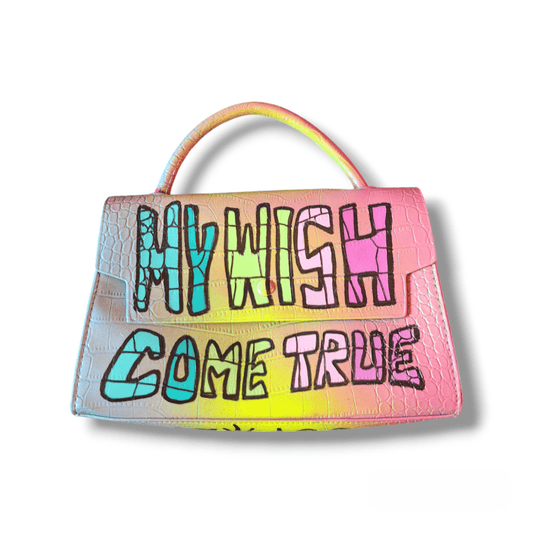 Bolso pintado " My wish " - Ropa pintada a mano en Pezojos