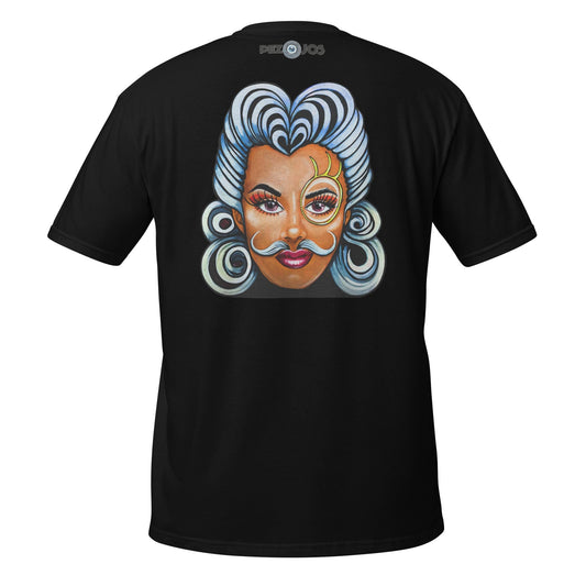 Camiseta de manga corta unisex dollavatar Mustacha - Ropa pintada a mano en Pezojos