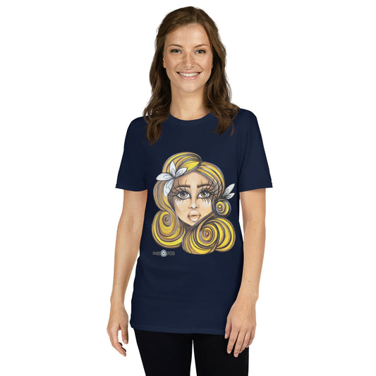 Camiseta de manga corta unisex Golden dollavatar - Ropa pintada a mano en Pezojos