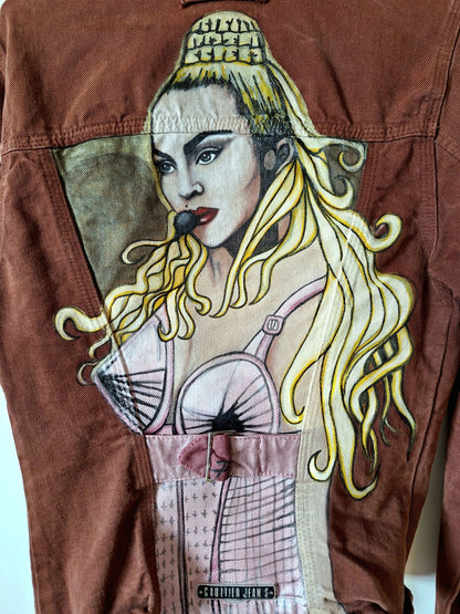 Chaqueta Vintage Jean Paul Gaultier pintada Madonna - Ropa pintada a mano en Pezojos