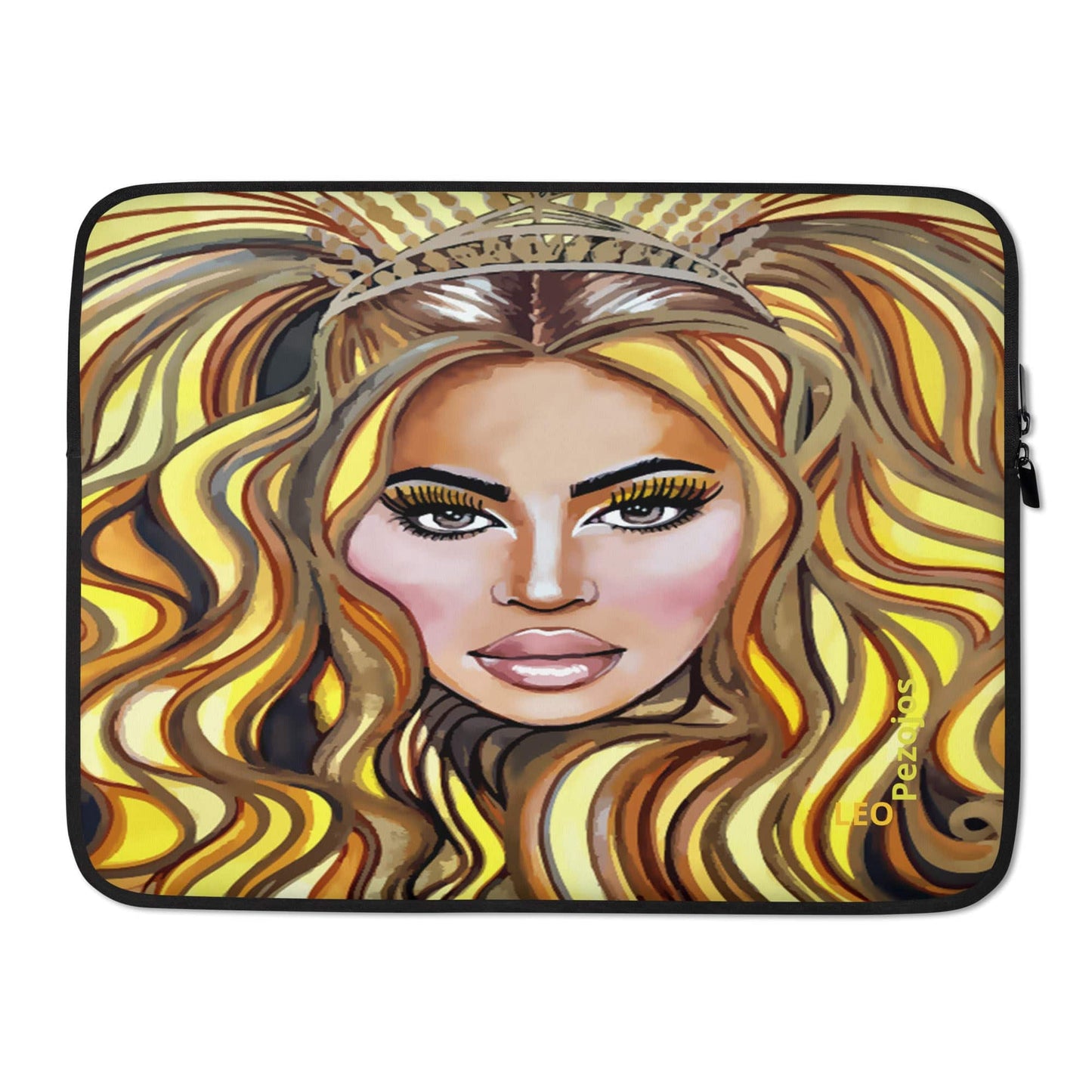 Funda para portátil y Ipad dollavatar zodiaco Leo - Ropa pintada a mano en Pezojos