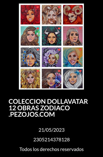 Funda para portátil y Ipad dollavatar zodiaco Leo - Ropa pintada a mano en Pezojos