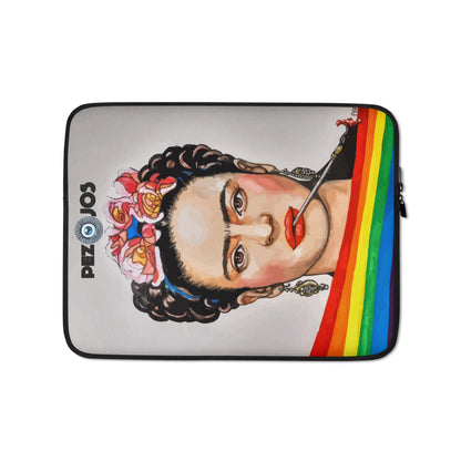 Funda para portátil y Ipad Frida Khalo LGTBIQ+ - Ropa pintada a mano en Pezojos