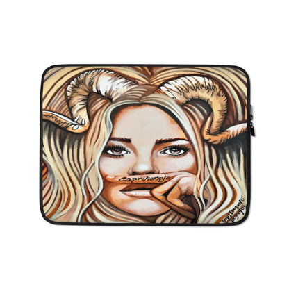 Funda para portátil y Ipad signo zodiaco Capricornio - Ropa pintada a mano en Pezojos