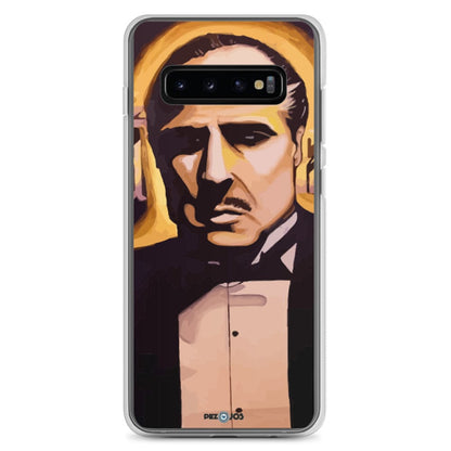 Funda transparente para Samsung® Padrino dorado - Ropa pintada a mano en Pezojos