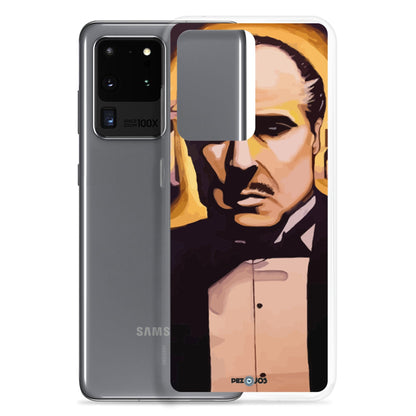 Funda transparente para Samsung® Padrino dorado - Ropa pintada a mano en Pezojos