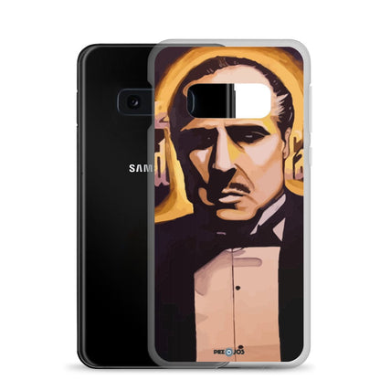 Funda transparente para Samsung® Padrino dorado - Ropa pintada a mano en Pezojos