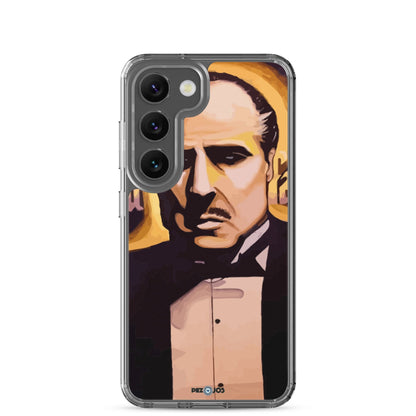 Funda transparente para Samsung® Padrino dorado - Ropa pintada a mano en Pezojos