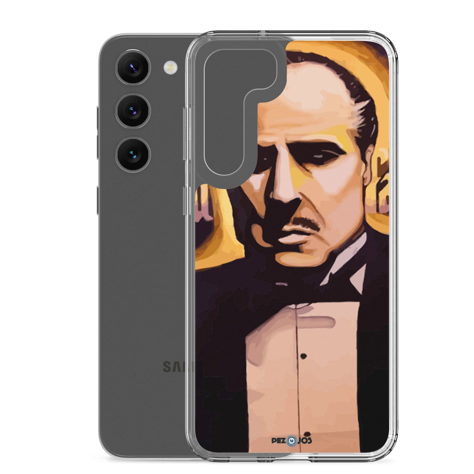 Funda transparente para Samsung® Padrino dorado - Ropa pintada a mano en Pezojos