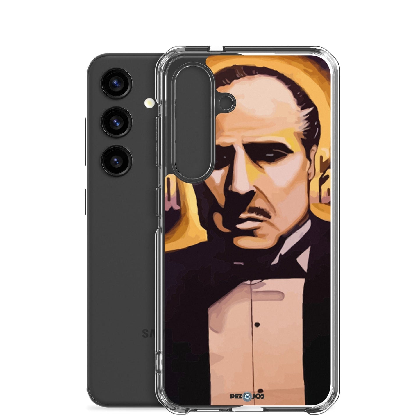 Funda transparente para Samsung® Padrino dorado - Ropa pintada a mano en Pezojos