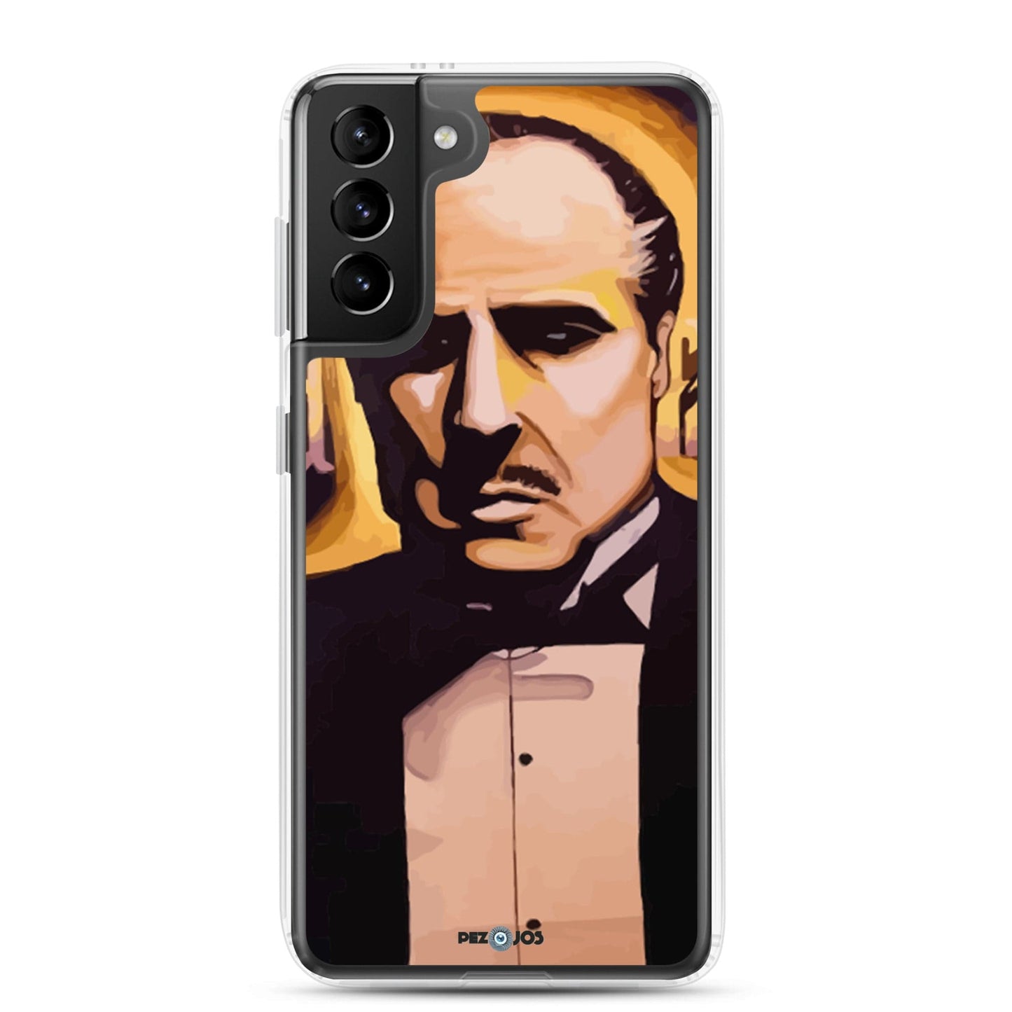 Funda transparente para Samsung® Padrino dorado - Ropa pintada a mano en Pezojos