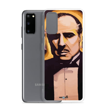 Funda transparente para Samsung® Padrino dorado - Ropa pintada a mano en Pezojos