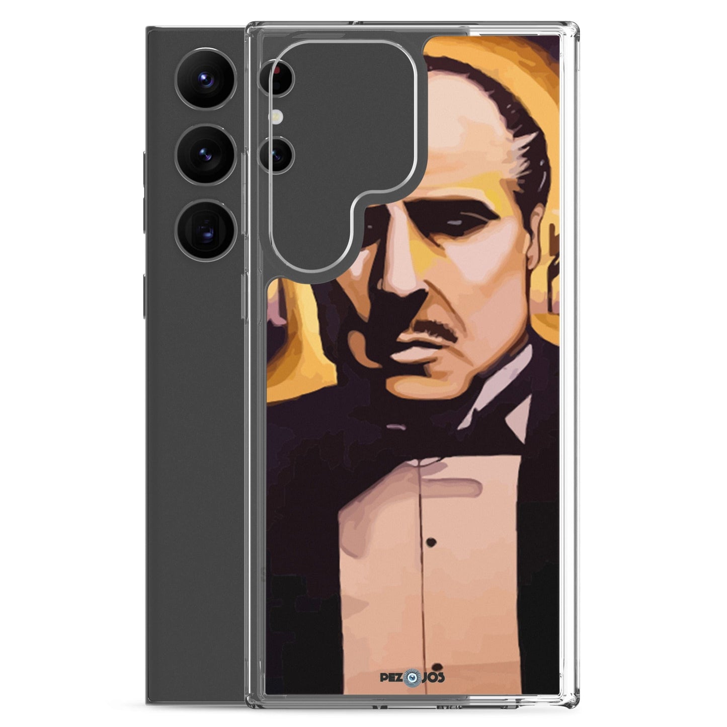 Funda transparente para Samsung® Padrino dorado - Ropa pintada a mano en Pezojos