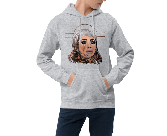 Sudadera con capucha unisex Dollavatar Zodiaco Libra - Ropa pintada a mano en Pezojos